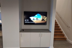 Business Television Installation with Wires Hidden